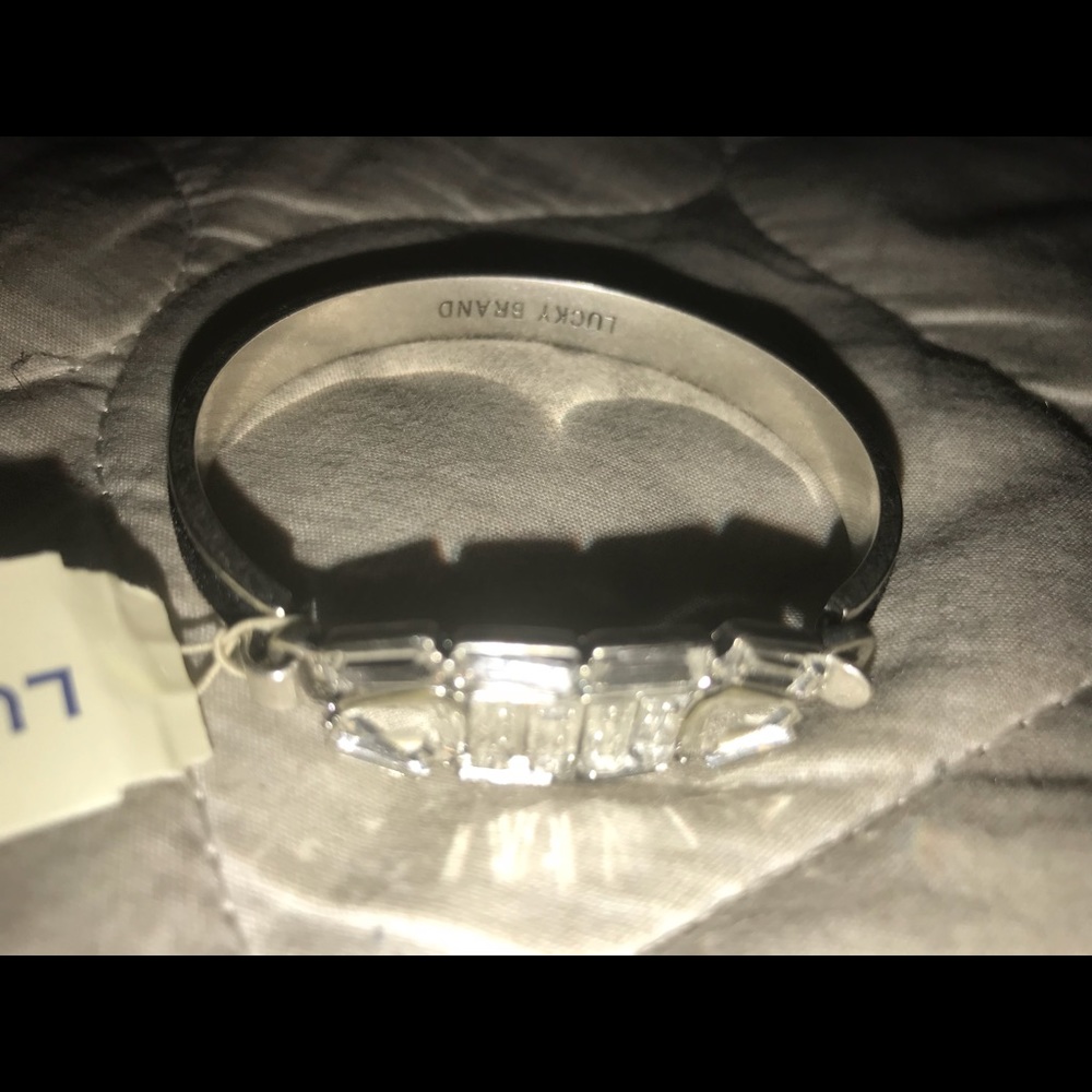 Black and Silver Bracelet Band Lucky Brand